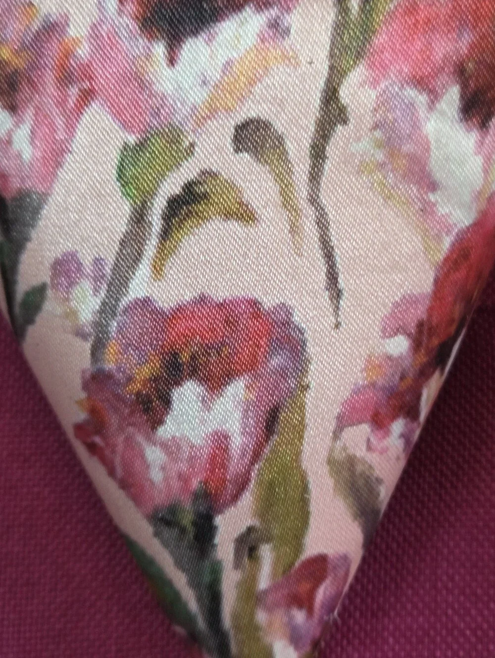 Liz Claiborne Pink and Red Floral Pointed-Toe Slingback Flats